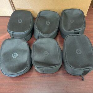 Lot Of 6 Beats by Dre Studio Pro Solo 4 Black Headphones Soft Carry Case Pouch